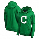 Women Cleveland Indians Fanatics Branded Kelly Green St. Patrick's Day White Logo Pullover Hoodie,baseball caps,new era cap wholesale,wholesale hats
